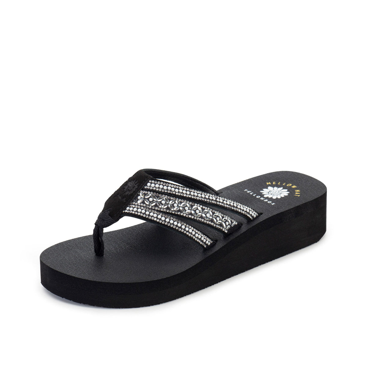 Yellow Box Footwear Essential | Laka Flatform Sandal - Black White