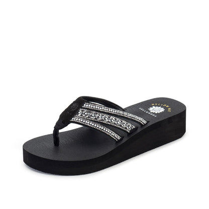 Yellow Box Footwear Essential | Laka Flatform Sandal - Black White