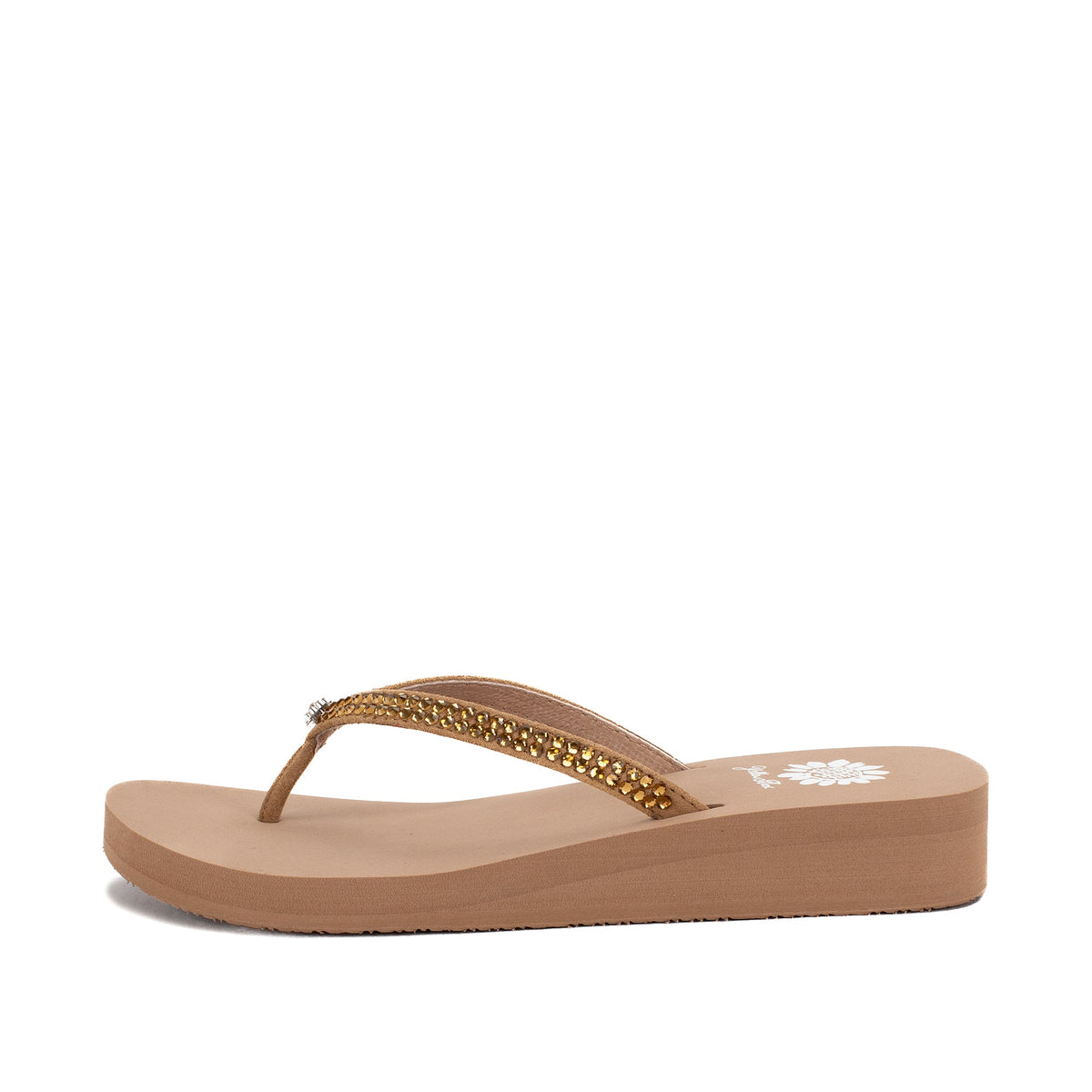 Yellow Box Footwear Classic | Jello Rhinestone Sandal - Toast