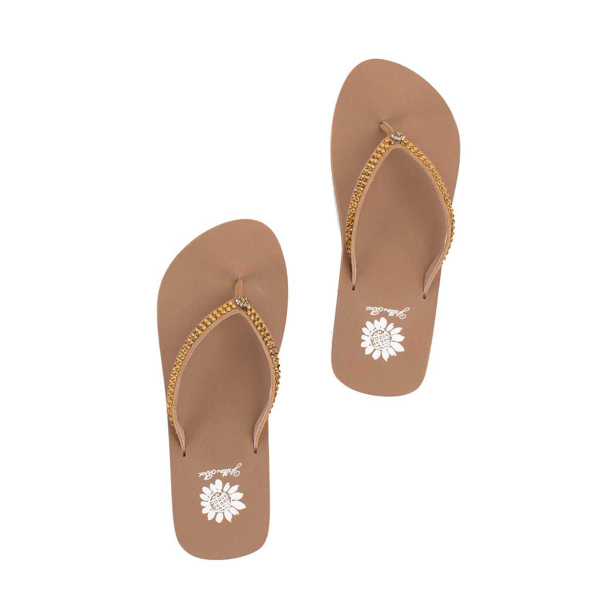 Yellow Box Footwear Classic | Jello Rhinestone Sandal - Toast
