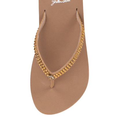 Yellow Box Footwear Classic | Jello Rhinestone Sandal - Toast