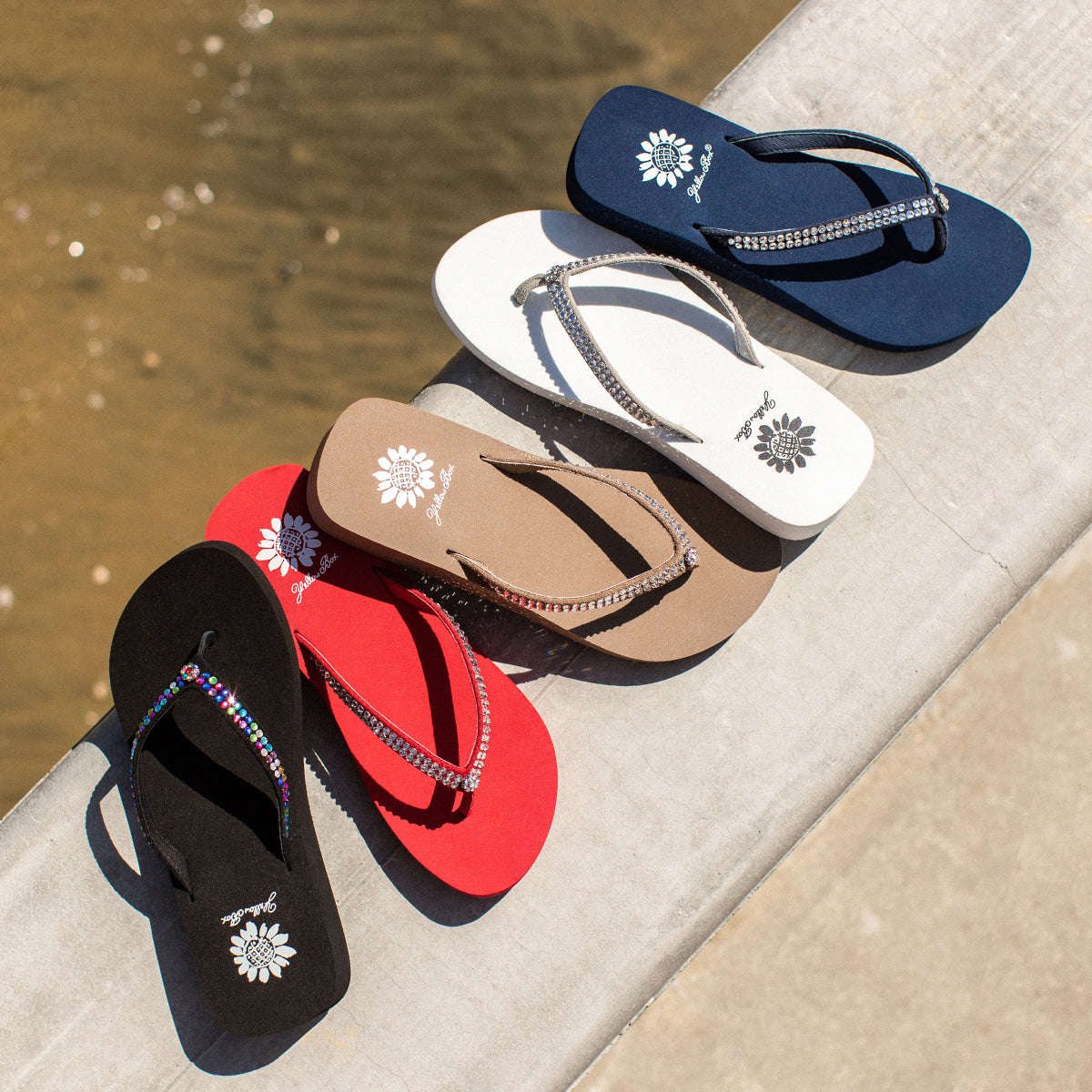 Yellow Box Footwear Classic | Jello Rhinestone Sandal - Toast