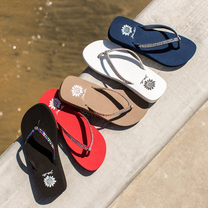 Yellow Box Footwear Classic | Jello Rhinestone Sandal - Toast