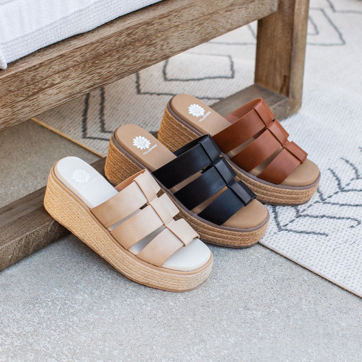 Yellow Box Footwear Exclusive | Joy Platform Wedge - Natural