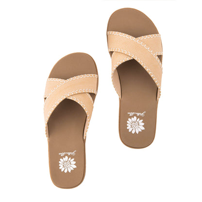 Yellow Box Footwear Quality | Fariel Slide Sandal - Natural