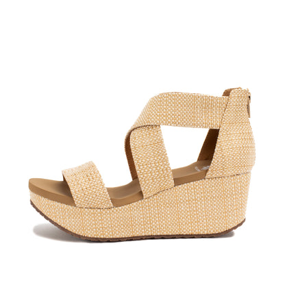 Yellow Box Footwear Deals | Bronwen Wedge Sandal - Natural