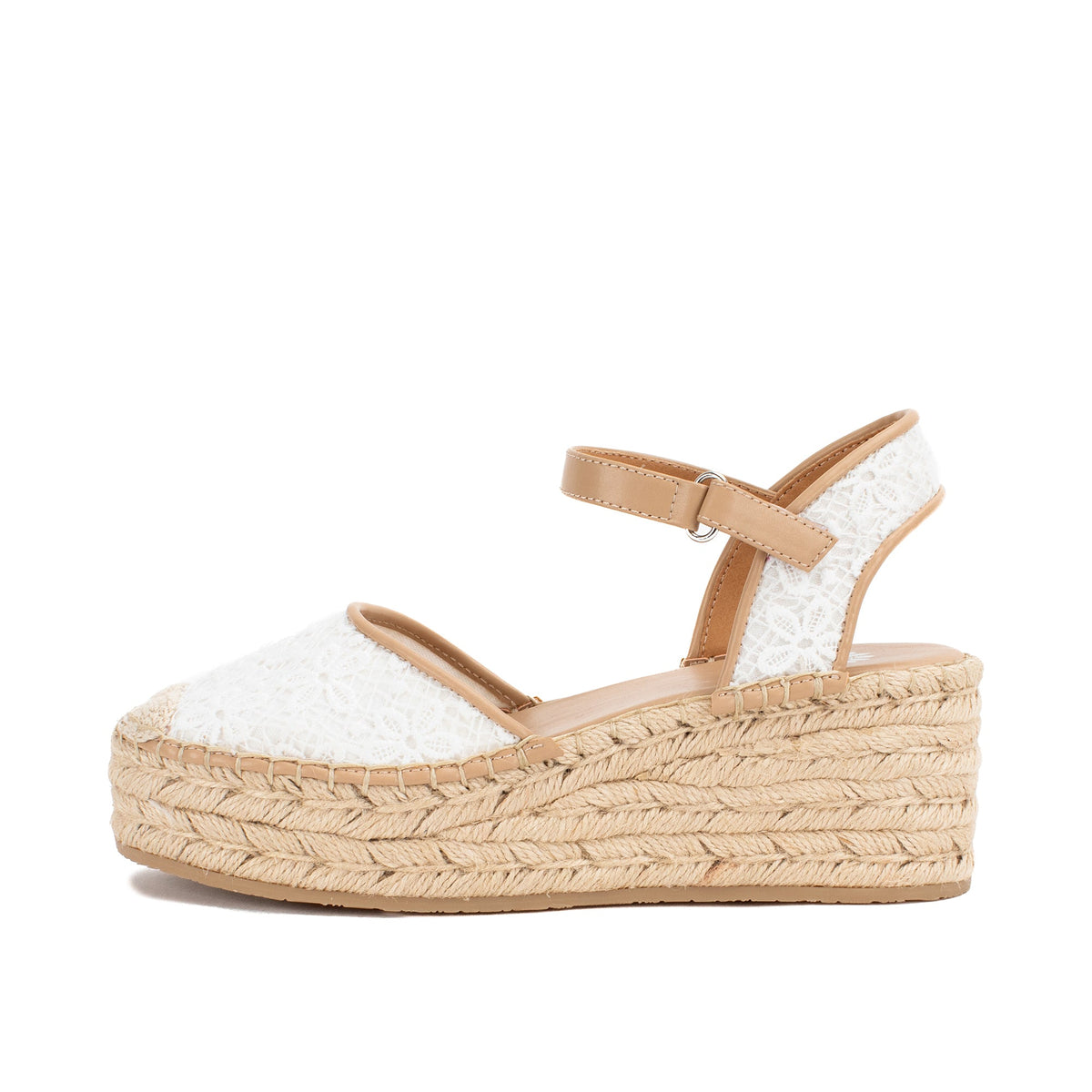 Yellow Box Footwear Top Pick | Einar Espadrille Wedge - White