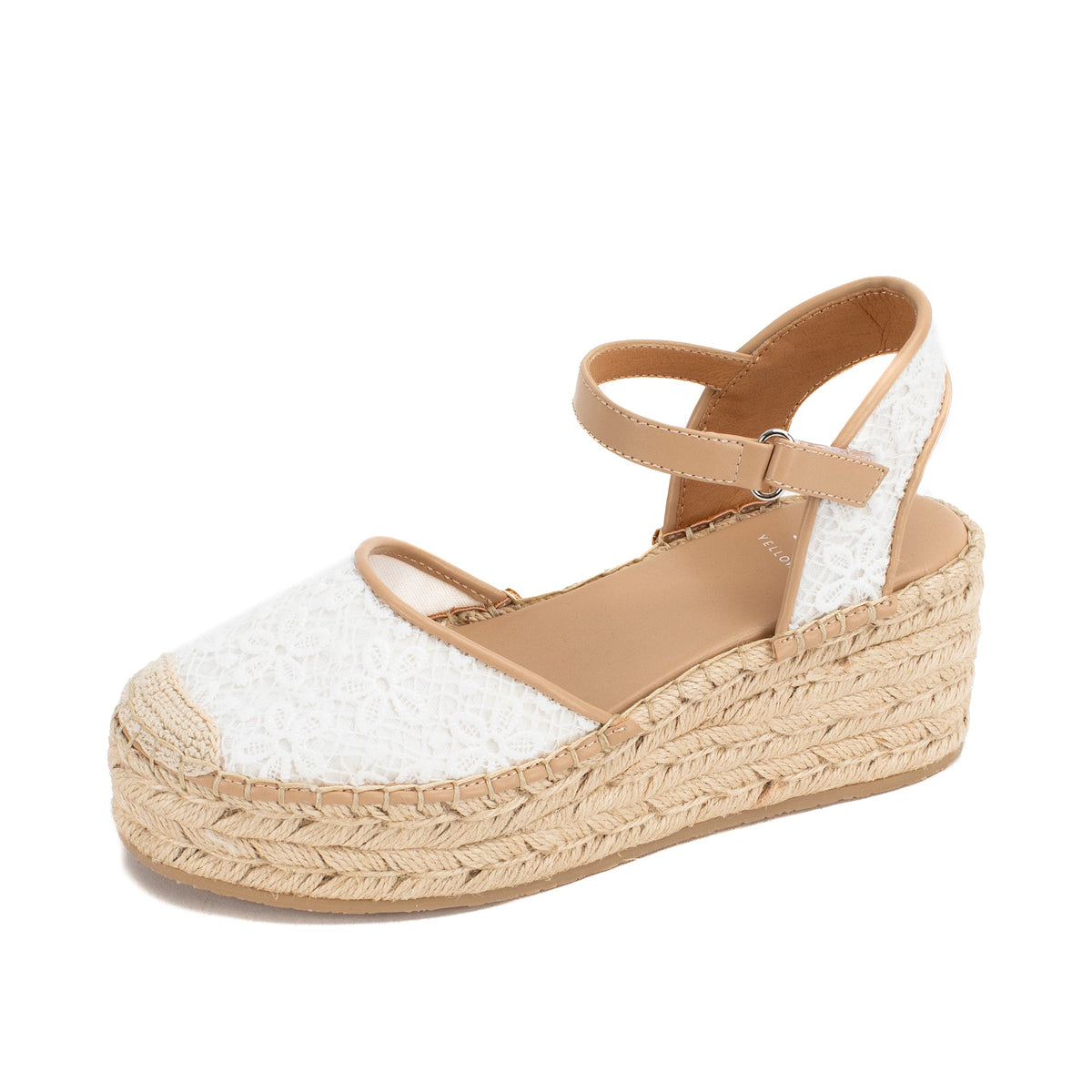 Yellow Box Footwear Top Pick | Einar Espadrille Wedge - White