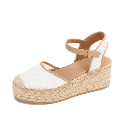 Yellow Box Footwear Top Pick | Einar Espadrille Wedge - White