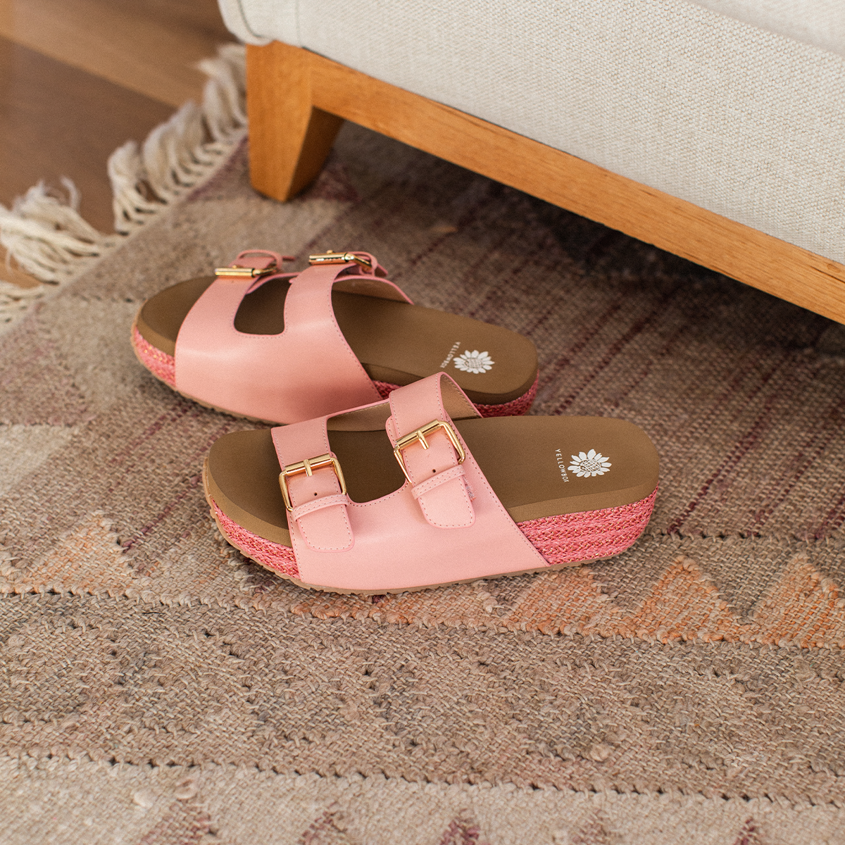 Yellow Box Footwear Top Pick | Bahia Flatform Sandal - Pink