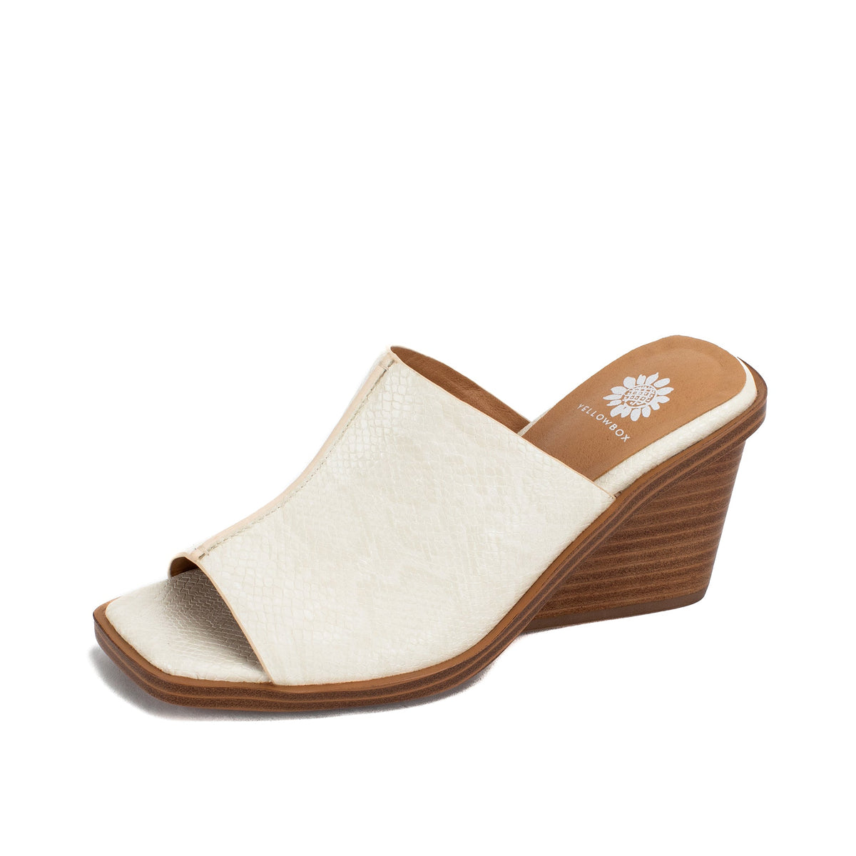 Yellow Box Footwear Quality | Vellore Wedge Sandal - White Multi