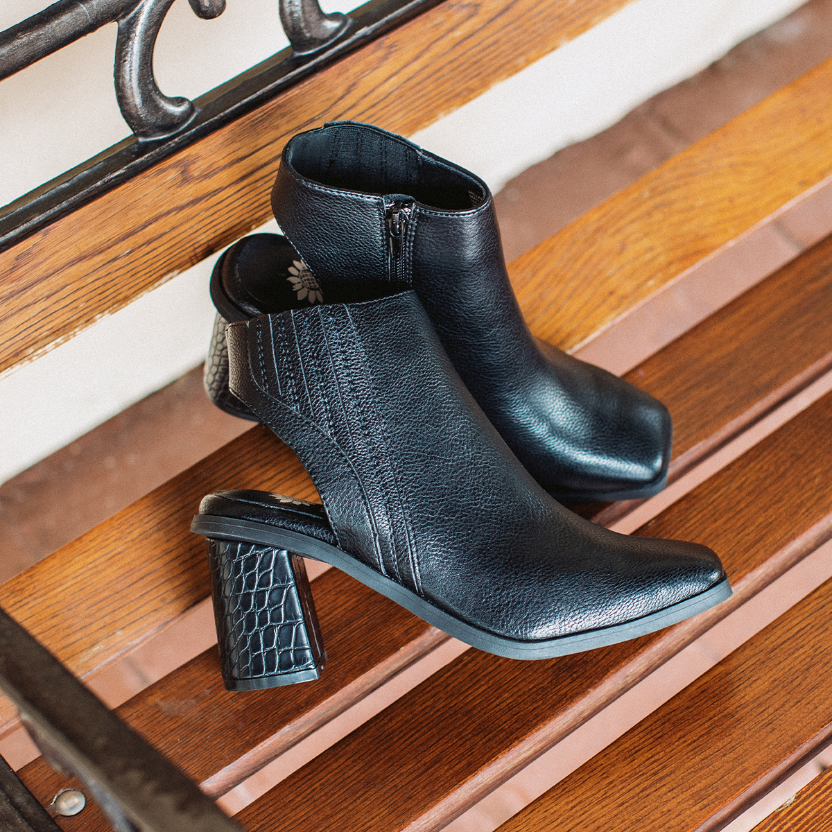 Yellow Box Footwear Everyday | Millar Heeled Bootie - Black