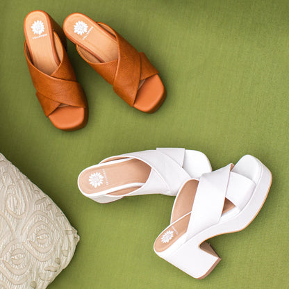 Yellow Box Footwear Recommended | Ovilia Platform Heell - Ivory