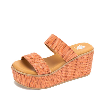 Yellow Box Footwear Everyday | Inisa Wedge Sandal - Coral