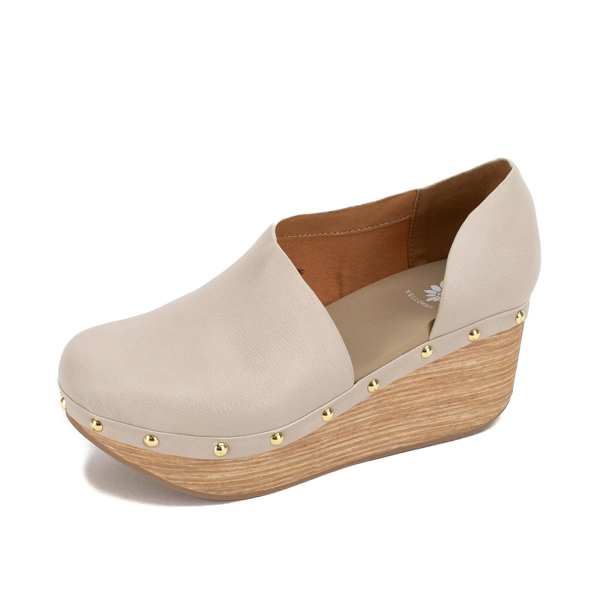 Yellow Box Footwear New | Bidelia Wedge Clog - Bone