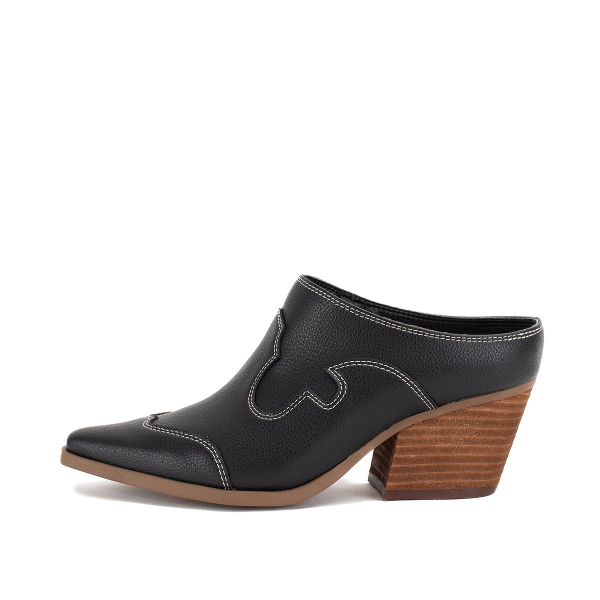 Yellow Box Footwear Best Price | Cyan Heeled Mule - Black