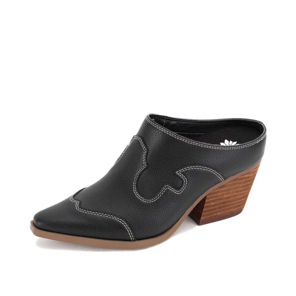 Yellow Box Footwear Best Price | Cyan Heeled Mule - Black