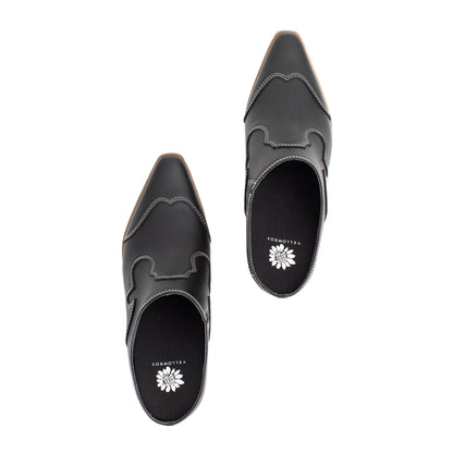 Yellow Box Footwear Best Price | Cyan Heeled Mule - Black