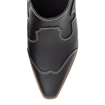 Yellow Box Footwear Best Price | Cyan Heeled Mule - Black
