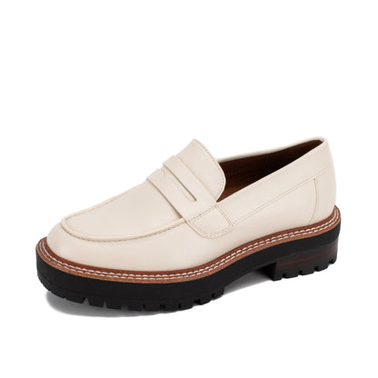 Yellow Box Footwear Exclusive | Sherry Lug Sole Loafer - Ivory
