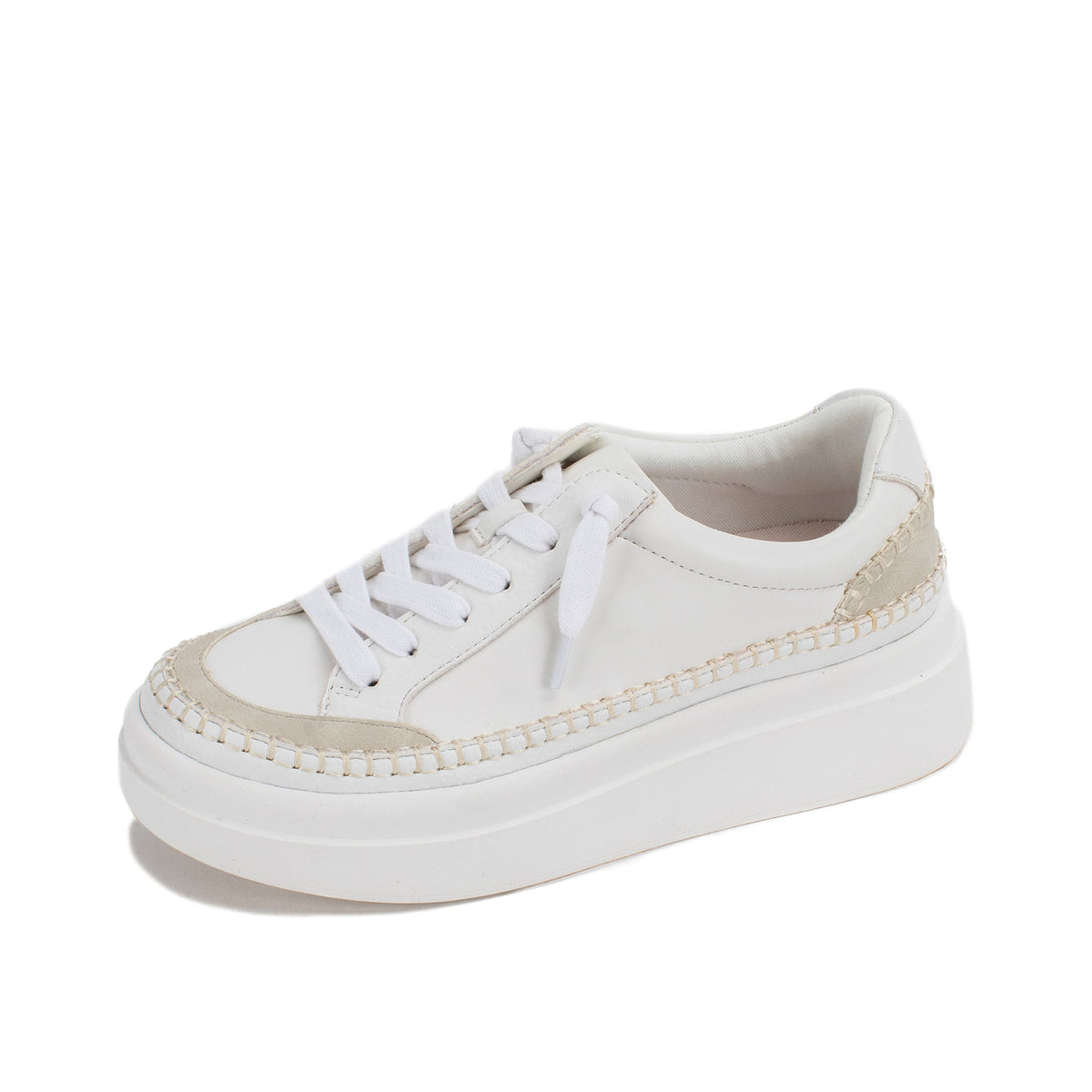 Yellow Box Footwear Premium | Eloise Flatform Sneaker - White