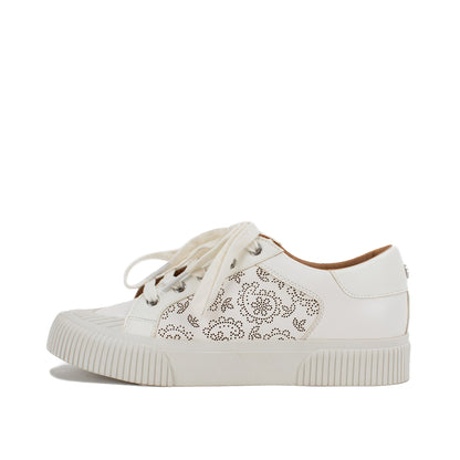 Yellow Box Footwear Premium | Gallen Lace-up Sneaker - White