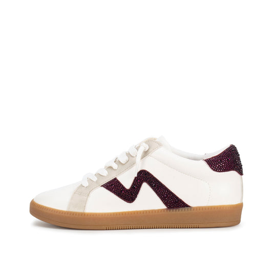 Yellow Box Footwear Featured | Ziti Crystal Sneaker - Burgundy