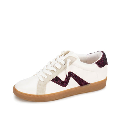 Yellow Box Footwear Featured | Ziti Crystal Sneaker - Burgundy