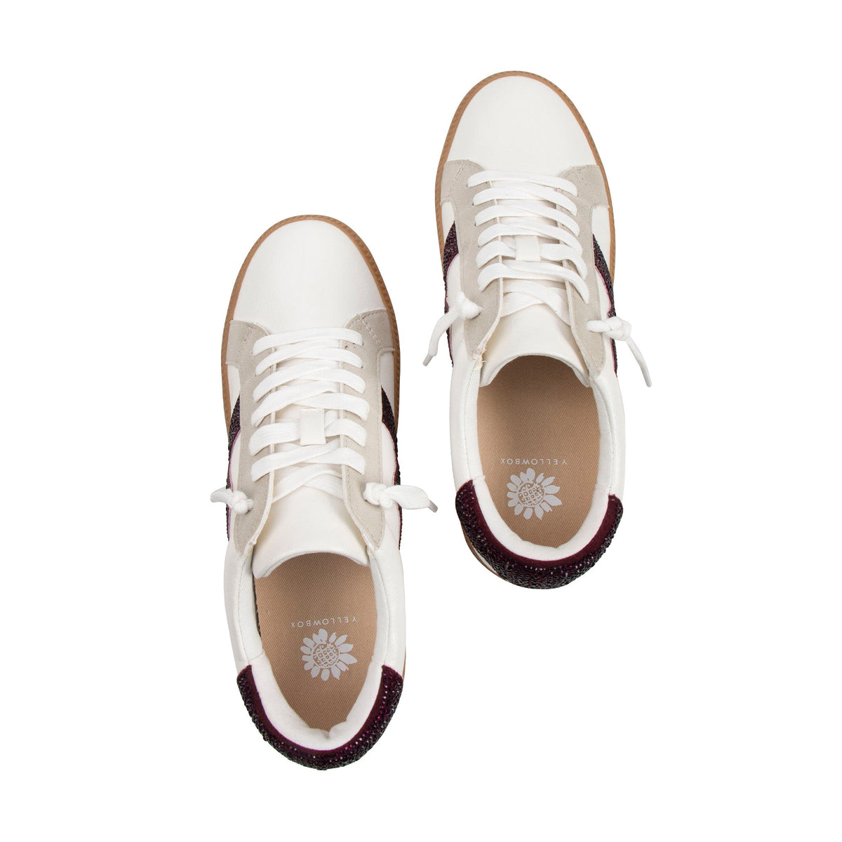 Yellow Box Footwear Featured | Ziti Crystal Sneaker - Burgundy