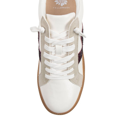Yellow Box Footwear Featured | Ziti Crystal Sneaker - Burgundy