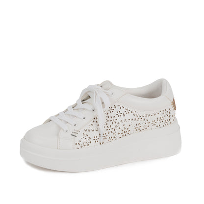 Yellow Box Footwear Discount | Everlie Flatform Sneaker - White