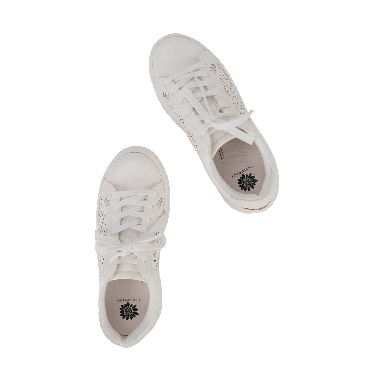 Yellow Box Footwear Discount | Everlie Flatform Sneaker - White