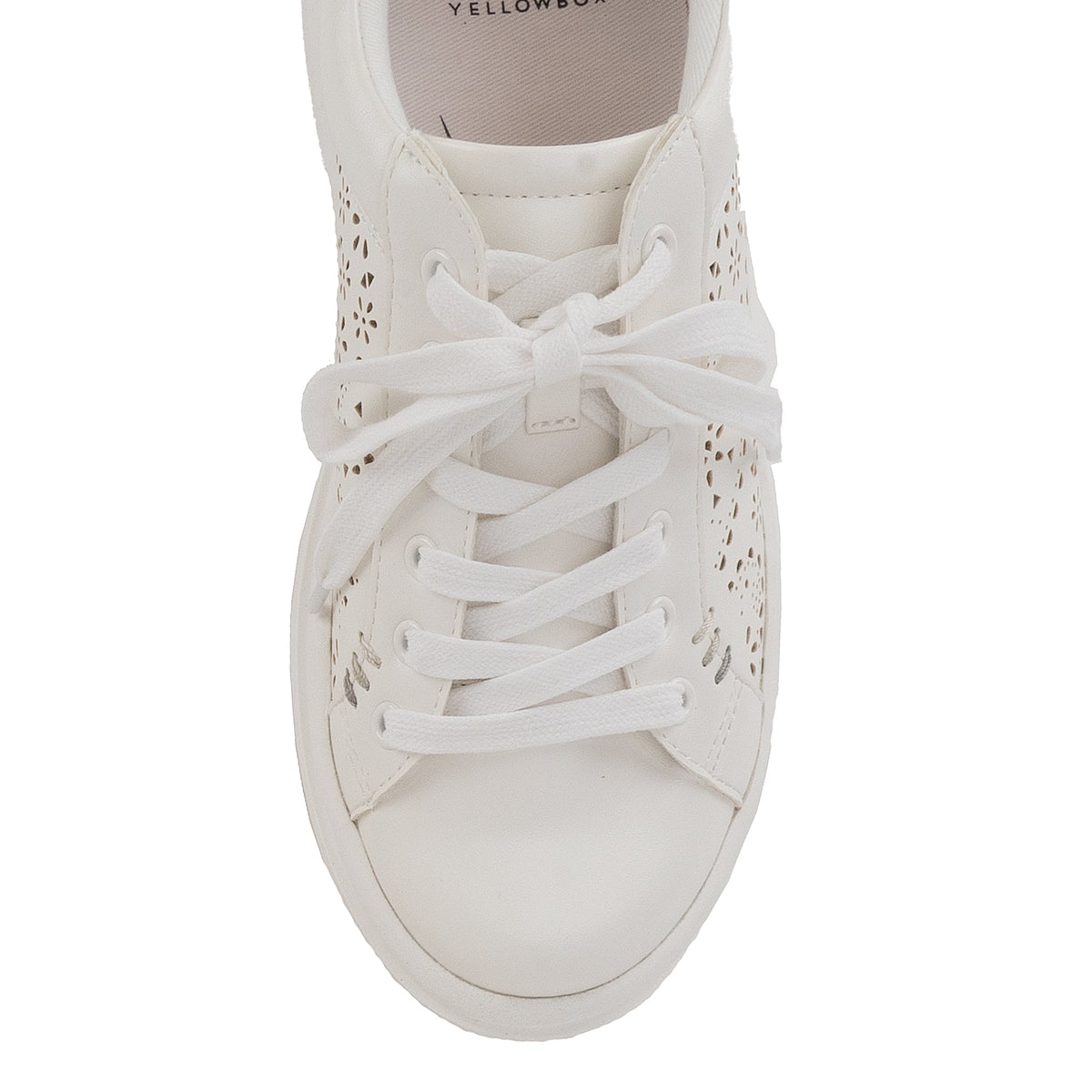 Yellow Box Footwear Discount | Everlie Flatform Sneaker - White