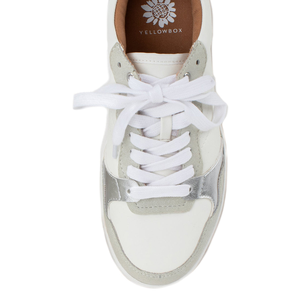 Yellow Box Footwear Signature | Nayari Court Sneaker - White