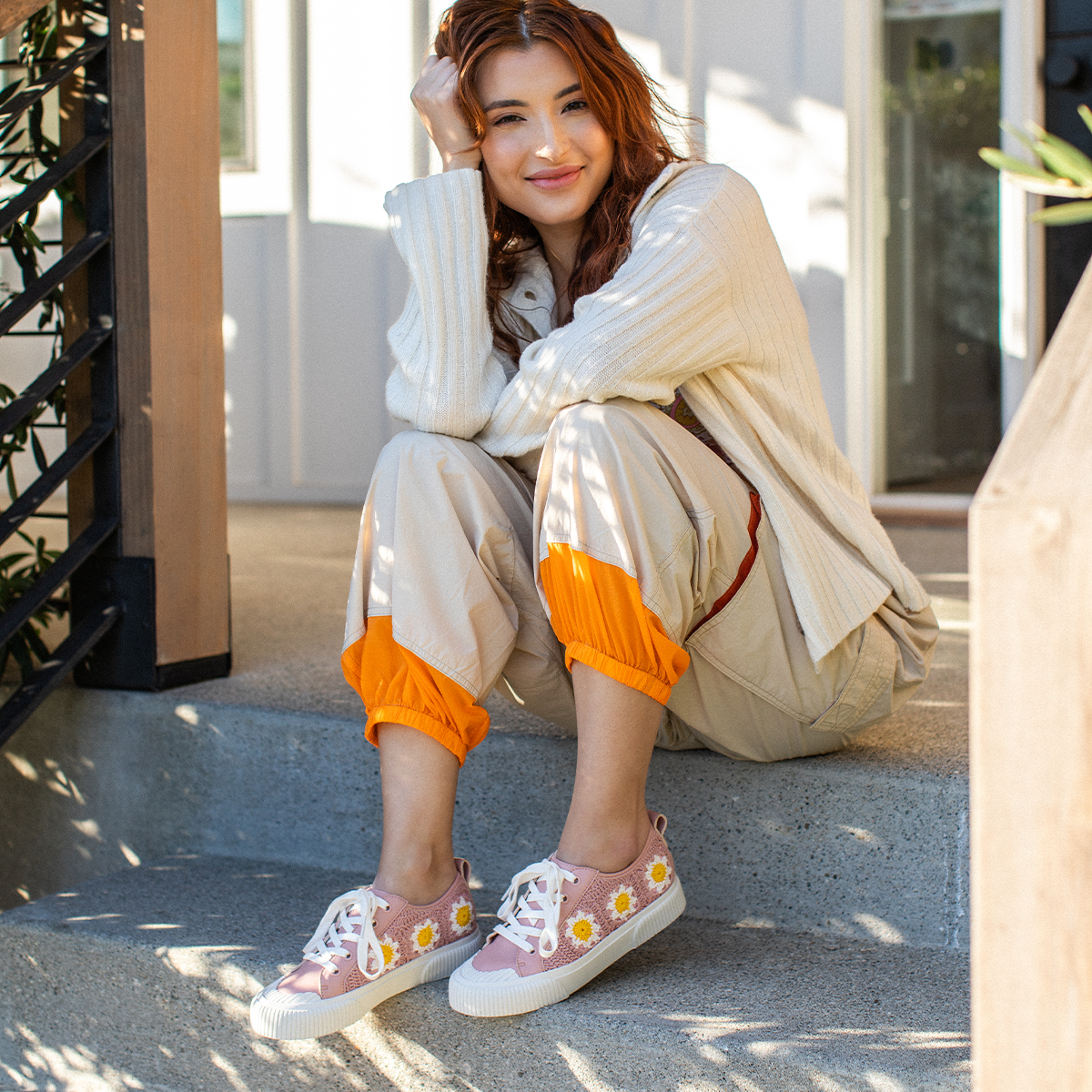 Yellow Box Footwear Everyday | Ginnie Crochet Sneaker - Blush
