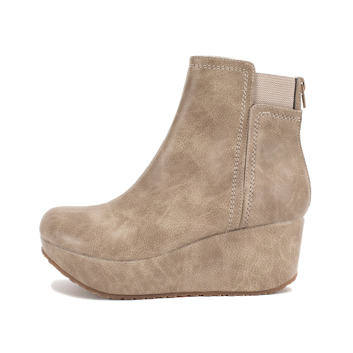 Yellow Box Footwear Customer Favorite | Brittany Wedge Ankle Boot - Taupe
