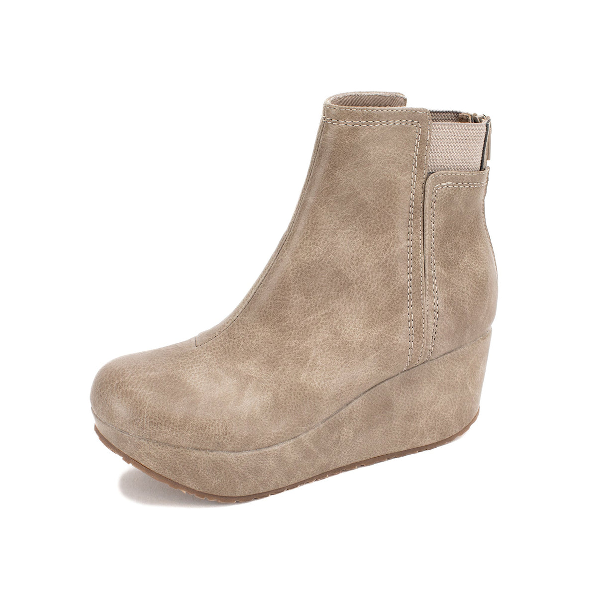 Yellow Box Footwear Customer Favorite | Brittany Wedge Ankle Boot - Taupe