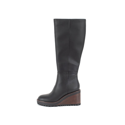 Yellow Box Footwear Smart Buy | Adrena Tall Wedge Boot - Black