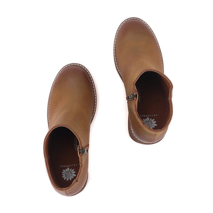 Yellow Box Footwear Best Seller | Alexis Wedge Ankle Boot - Tan