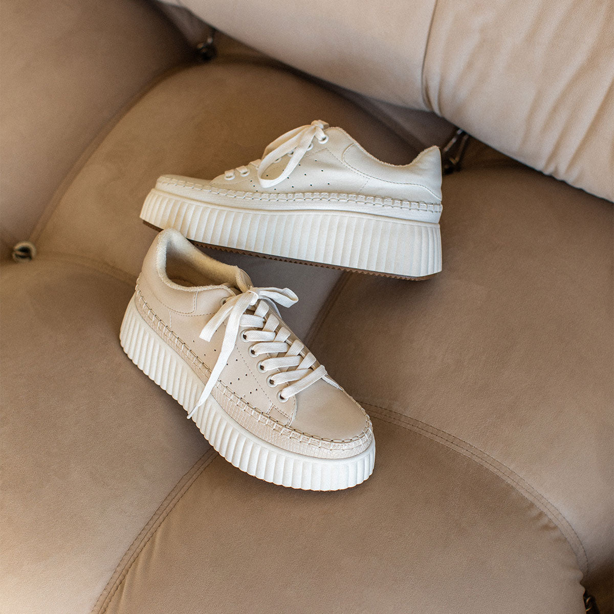 Yellow Box Footwear Trusted | Mayson Platform Sneaker - White