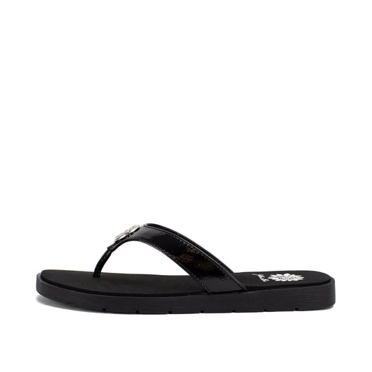 Yellow Box Footwear Featured | Fazania Flip Flop Sandal - Black