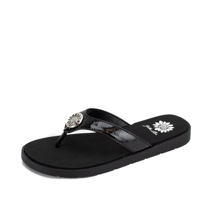 Yellow Box Footwear Featured | Fazania Flip Flop Sandal - Black