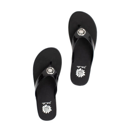 Yellow Box Footwear Featured | Fazania Flip Flop Sandal - Black