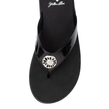 Yellow Box Footwear Featured | Fazania Flip Flop Sandal - Black