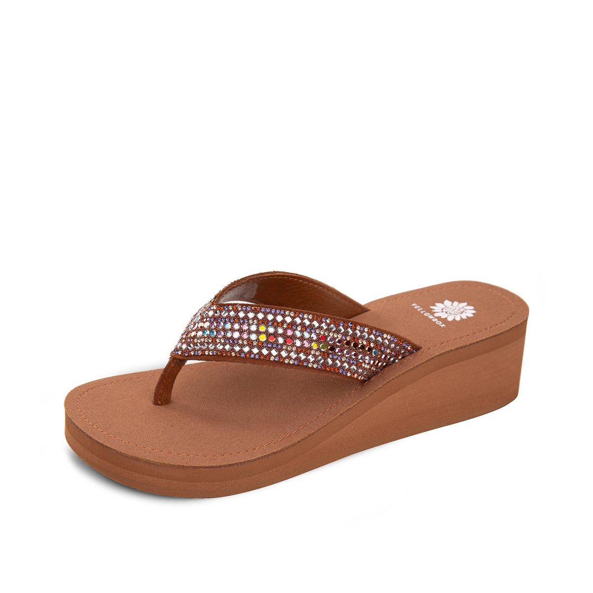 Yellow Box Footwear Quality | Terrah Wedge Sandal - Tan Multi