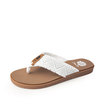 Yellow Box Footwear Customer Favorite | Faddy Flip Flop Sandal - White
