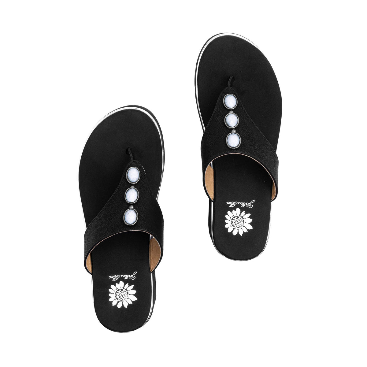 Yellow Box Footwear Classic | Daize Wedge Sandal - Black