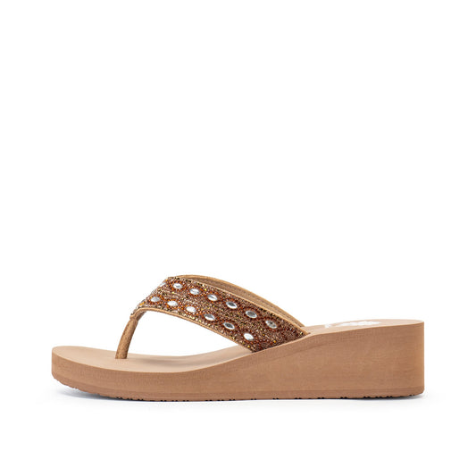 Yellow Box Footwear Essential | Teeny Wedge Sandal - Tan