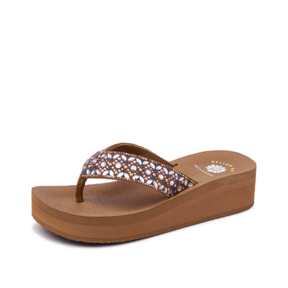 Yellow Box Footwear Top Pick | Penza Flatform Sandal - Turquoise Multi