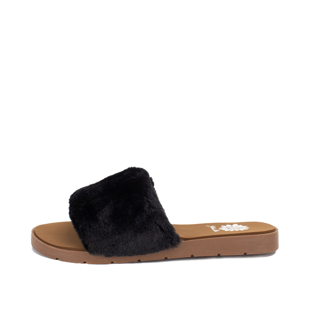 Yellow Box Footwear Trusted | Felah Fur Sandal - Black